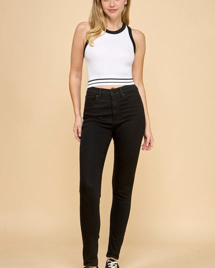NT501 CONTRAST CROP TANK TOP