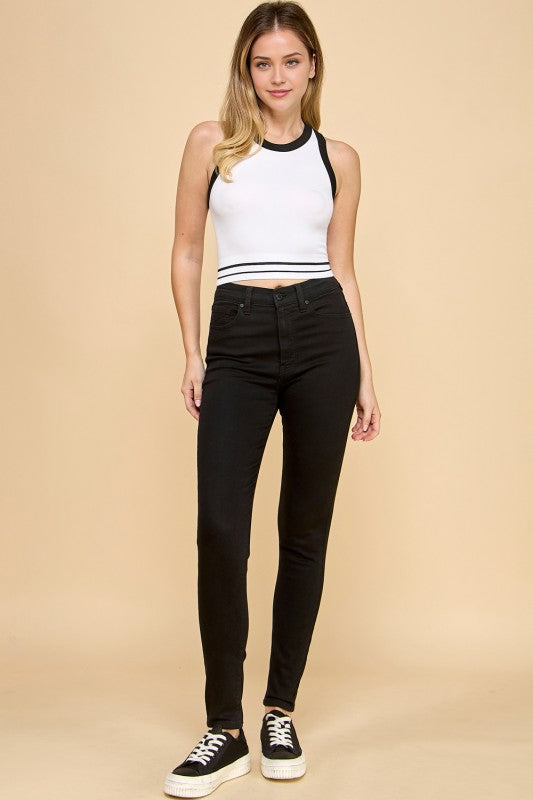 NT501 CONTRAST CROP TANK TOP