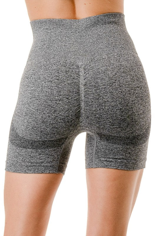 LEG15 V-WAIST RIBBED SHORTS