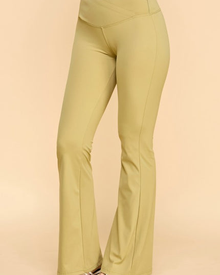 LG24-YOGA ACTIVE WORKOUT BUTT LIFT FLARE PANTS