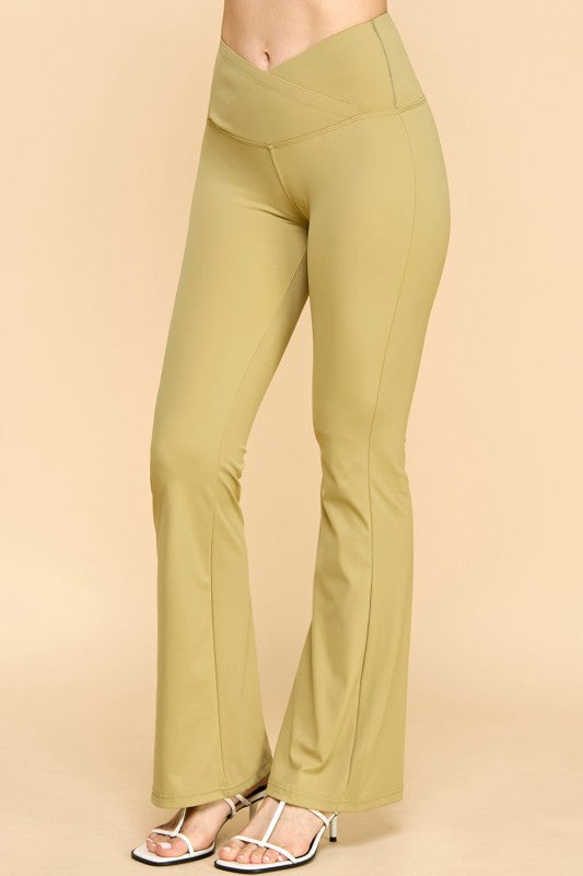 LG24-YOGA ACTIVE WORKOUT BUTT LIFT FLARE PANTS