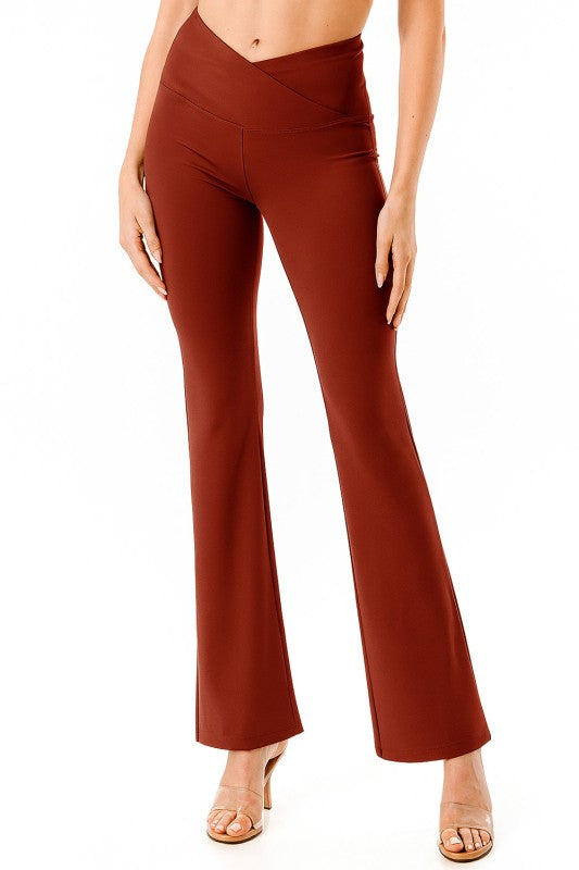 LG24-YOGA ACTIVE WORKOUT BUTT LIFT FLARE PANTS