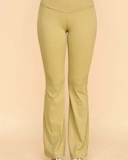 LG24-YOGA ACTIVE WORKOUT BUTT LIFT FLARE PANTS