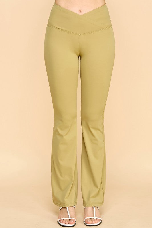 LG24-YOGA ACTIVE WORKOUT BUTT LIFT FLARE PANTS