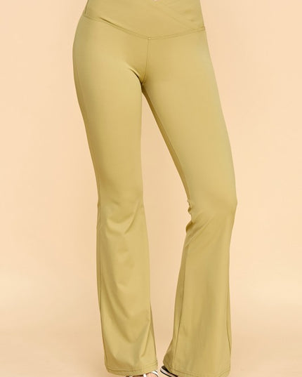 LG24-YOGA ACTIVE WORKOUT BUTT LIFT FLARE PANTS