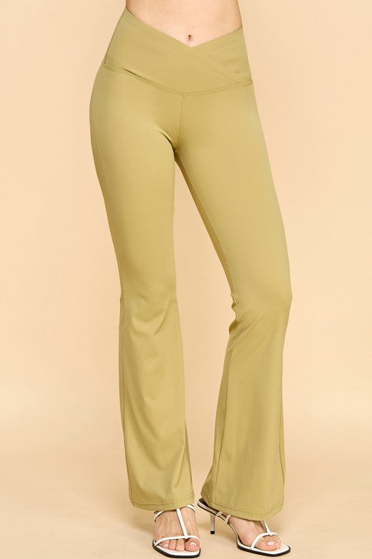 LG24-YOGA ACTIVE WORKOUT BUTT LIFT FLARE PANTS