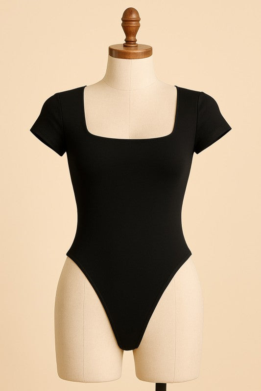 BST24 SQUARE NECK SHORT SLEEVE BODYSUITS