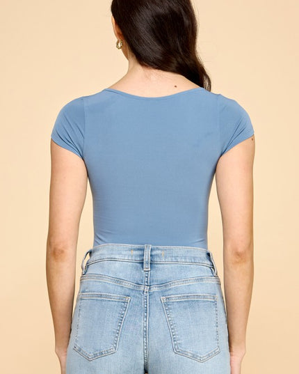 BST24 SQUARE NECK SHORT SLEEVE BODYSUITS