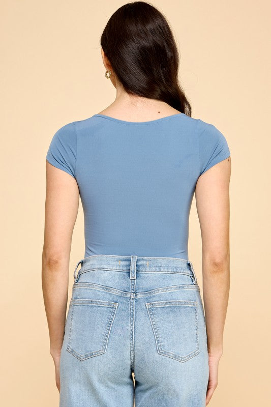 BST24 SQUARE NECK SHORT SLEEVE BODYSUITS