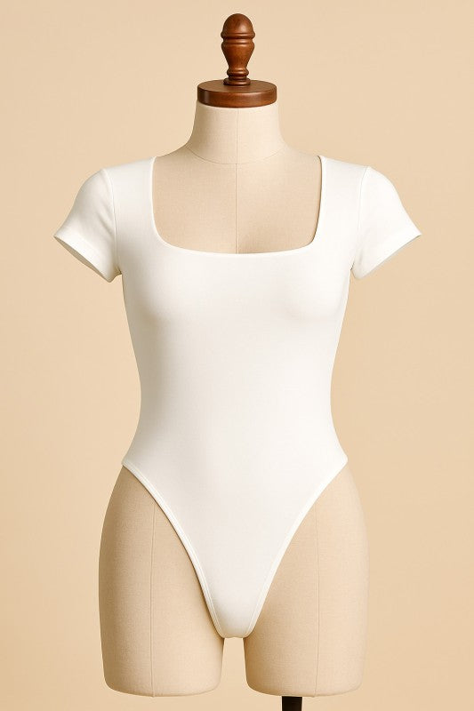 BST24 SQUARE NECK SHORT SLEEVE BODYSUITS