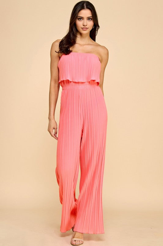 JP903 PLEATED JUMPSUITS
