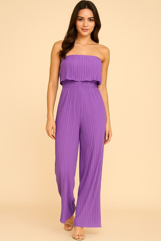 JP903 PLEATED JUMPSUITS