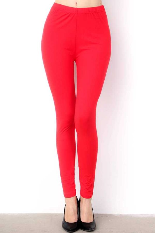 P01X PLUS SIZE SOLID BRUSHED FULL LEGGINGS