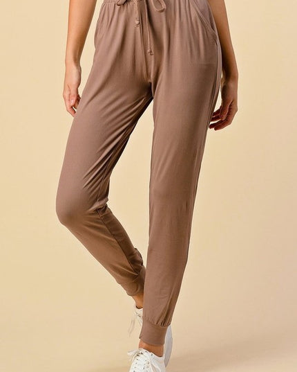 JK-SOLID DRAWSTRING SOLID JOGGERS
