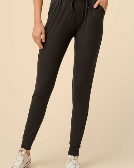 JK-SOLID DRAWSTRING SOLID JOGGERS