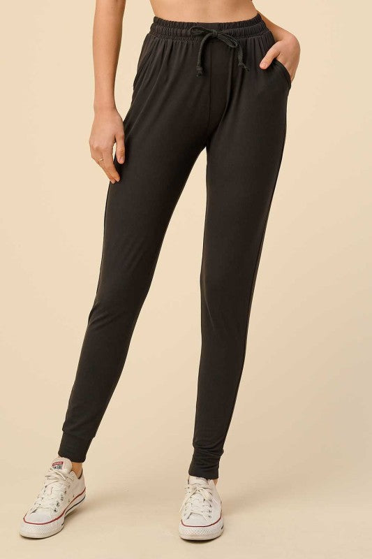 JK-SOLID DRAWSTRING SOLID JOGGERS