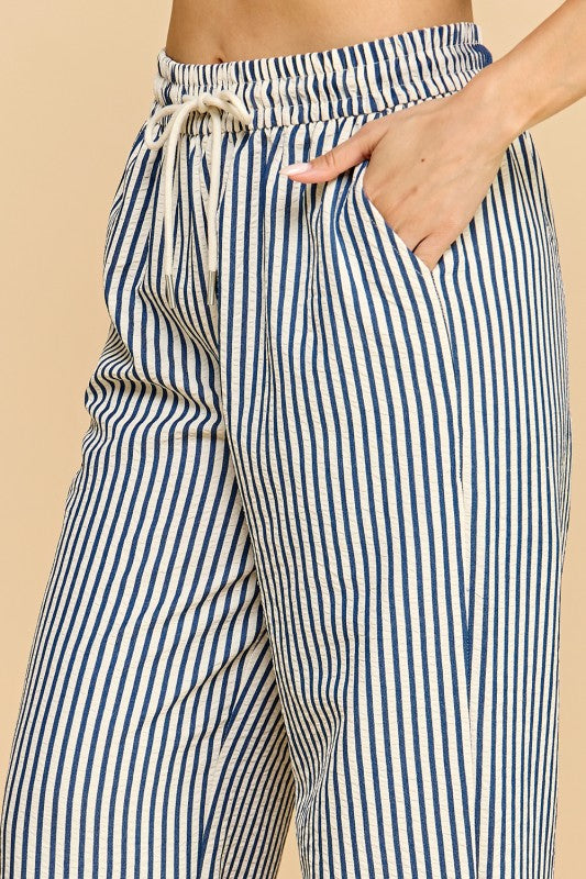 PC17 STRIPE STRAIGHT LEG PANTS