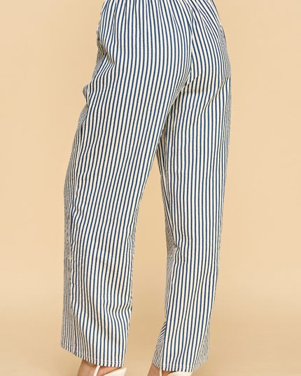 PC17X PLUS SIZE STRIPE STRAIGHT LEG PANTS