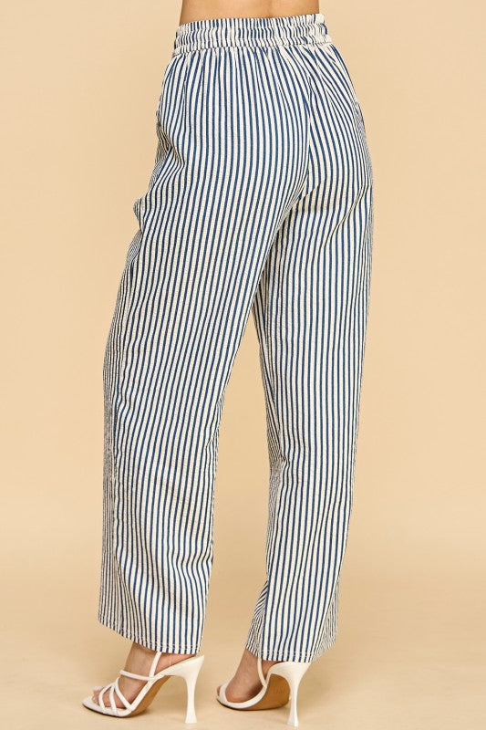 PC17X PLUS SIZE STRIPE STRAIGHT LEG PANTS