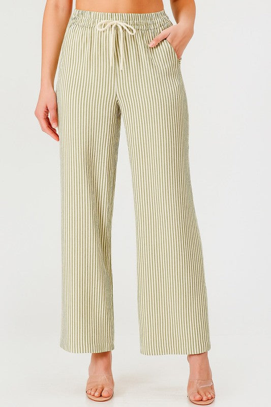PC17 STRIPE STRAIGHT LEG PANTS