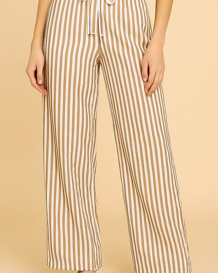 PC17X PLUS SIZE STRIPE STRAIGHT LEG PANTS