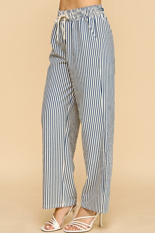 PC17X PLUS SIZE STRIPE STRAIGHT LEG PANTS