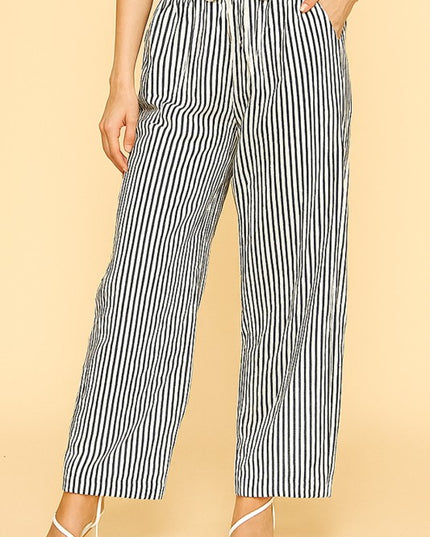 PC17X PLUS SIZE STRIPE STRAIGHT LEG PANTS