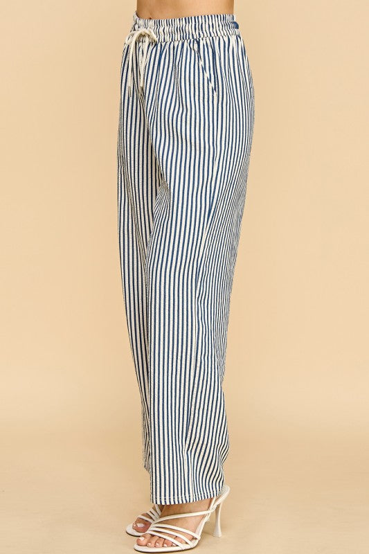 PC17X PLUS SIZE STRIPE STRAIGHT LEG PANTS