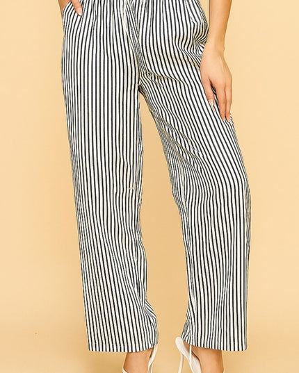PC17 STRIPE STRAIGHT LEG PANTS