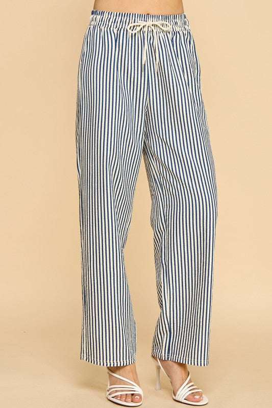 PC17X PLUS SIZE STRIPE STRAIGHT LEG PANTS