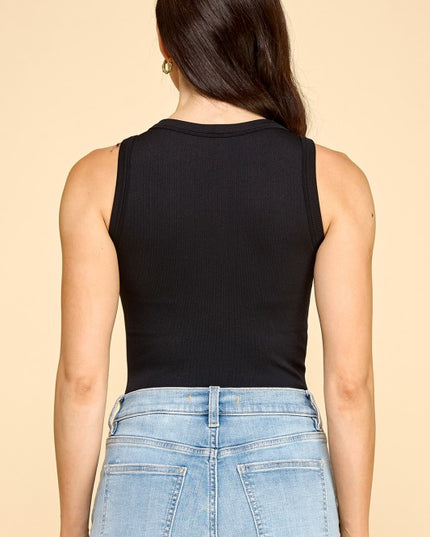 BST51 Scoop Neck Bodysuit – Fitted Stretch Basic Top