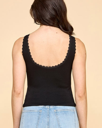 PT25 EDGE LACE TRIM TANK TOP