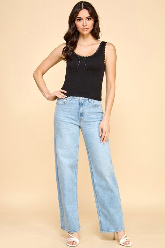 PT25 EDGE LACE TRIM TANK TOP