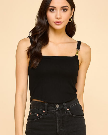PT28 GOLD BUCKLE TRIME TANK TOP