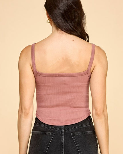 PT28 GOLD BUCKLE TRIME TANK TOP