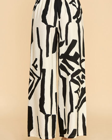 Plus Size Wide Leg Pants – Unique Print Draped Style