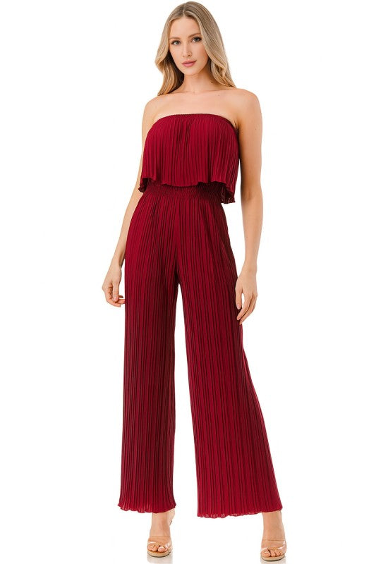 JP903 PLEATED JUMPSUITS