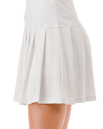 SCU15 Stretch Pleated Skort – High Rise Style