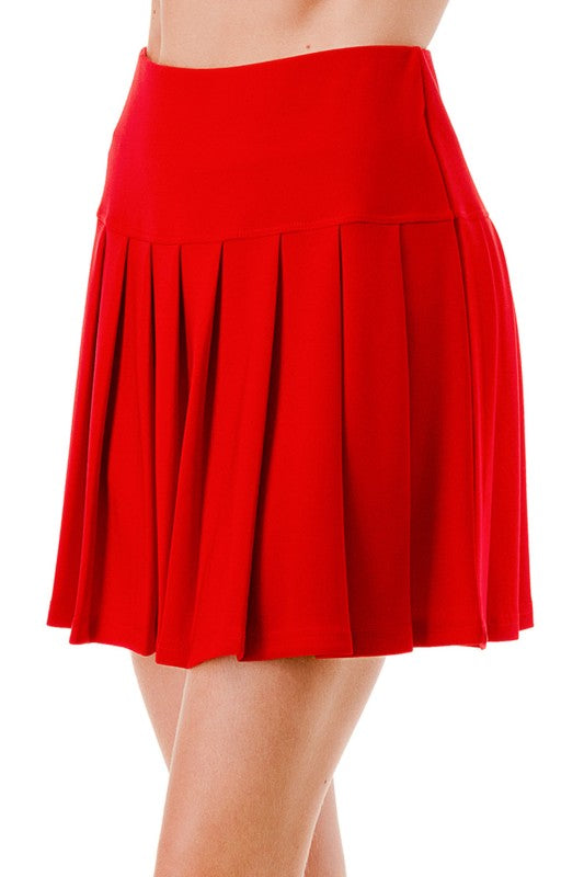 SCU15 Stretch Pleated Skort – High Rise Style
