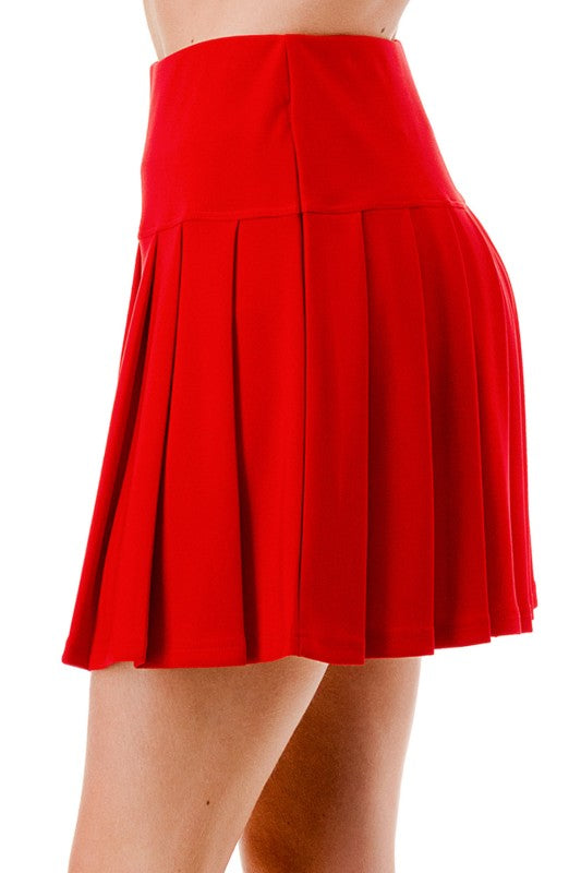 SCU15 Stretch Pleated Skort – High Rise Style