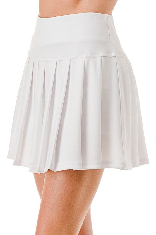 SCU15 Stretch Pleated Skort – High Rise Style