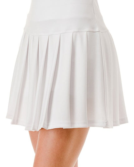 SCU15 Stretch Pleated Skort – High Rise Style