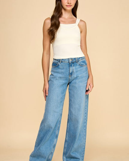 PT32 RIBBED DOUBLE LAYER CROP TANK TOP