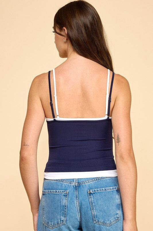 PT37 DOUBLE LAYER CAMI TANK TOP