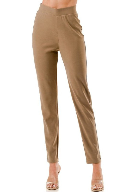 SCUP18X Plus Size Scuba Pants – High Waist Slim Fit Trousers