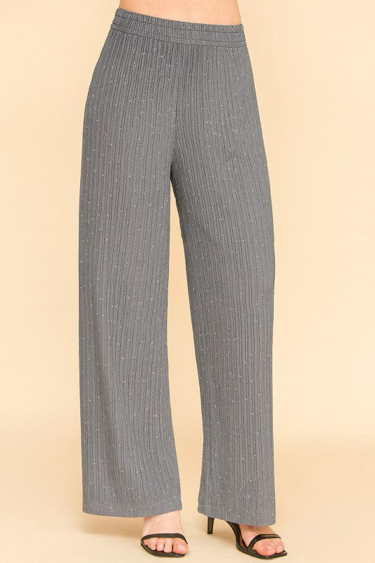 HKG07 RHINESTONE CRINKLE LOUNGEWEAR PANTS