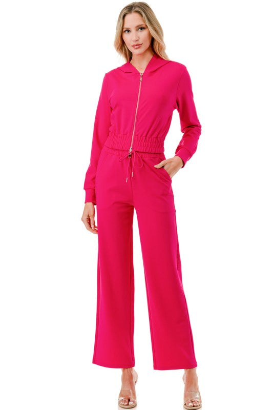 YS107 YOGA FABRIC HOODIE JACKET & PANT SET