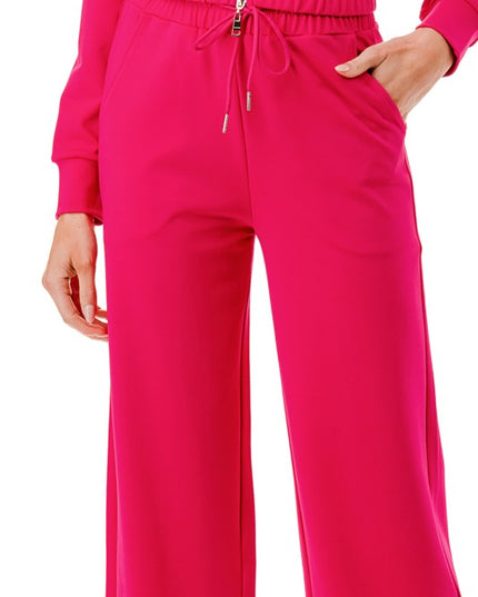 YS107 YOGA FABRIC HOODIE JACKET & PANT SET