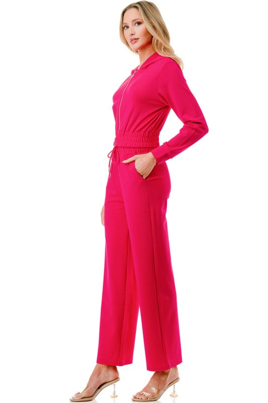 YS107 YOGA FABRIC HOODIE JACKET & PANT SET