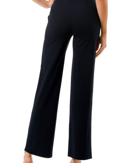 SCUF60SX-PLUS PLUS SIZE STRETCH SCUBA STRAIGHT PANTS WITH FUR